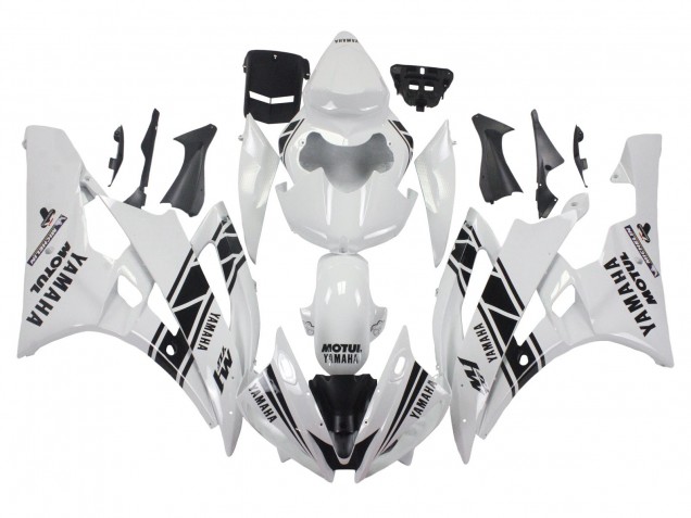 Carenados Moto Yamaha YZF 600 R6 2006-2007 - Blanco Negro Brillante Motul Michelin