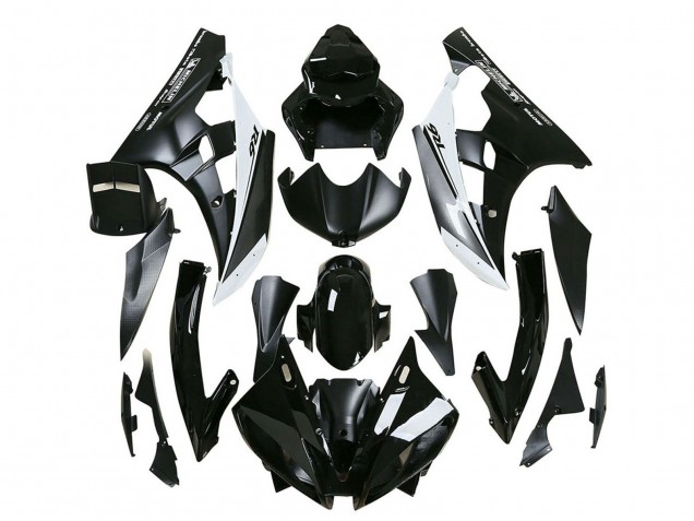 Carenados Moto Yamaha YZF 600 R6 2006-2007 - Negro Brillante Negro Mate Blanco Motul Michelin