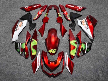 Carenados Moto Kawasaki Z1000 2010-2013 - Rojo Blanco Verde Monstruo 46