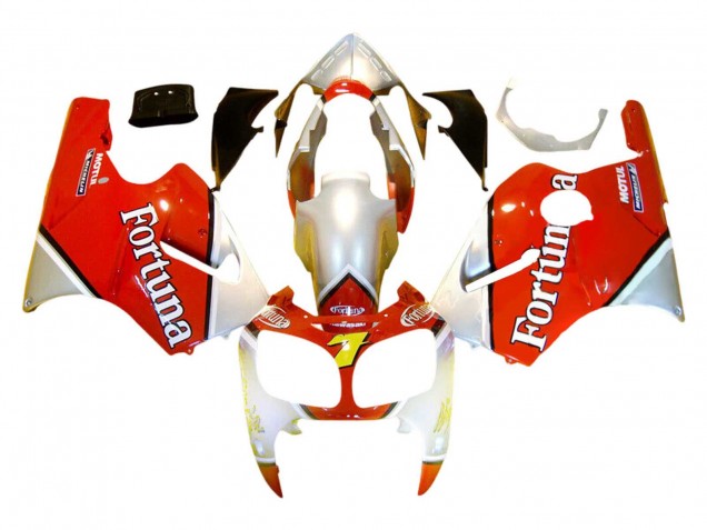 Carenados Moto Kawasaki ZX12R 2000-2001 - Plata Rojo Fortuna Motul 7
