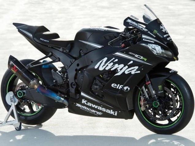 Carenados Moto Kawasaki ZX10R 2016-2020 - Negro Mate Blanco Elf Ninja