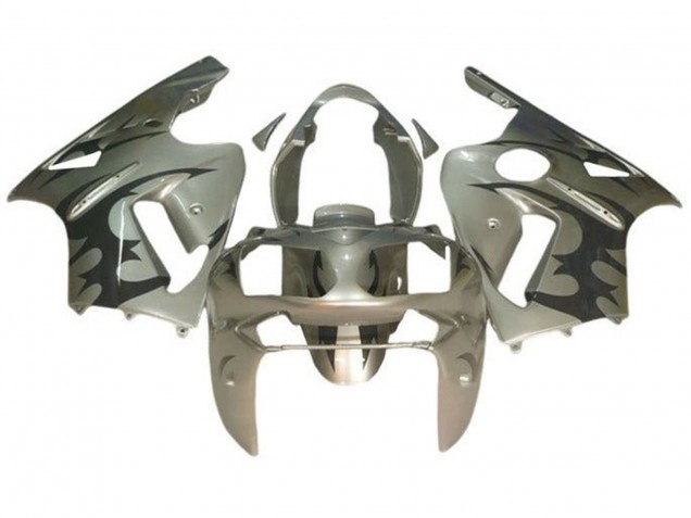 Carenados Moto Kawasaki ZX12R 2000-2001 - Plata Negro Tribal
