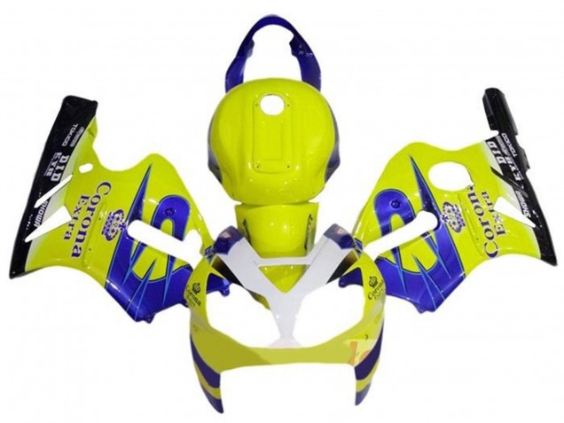 Carenados Moto Kawasaki ZX12R 2000-2001 - Amarillo Blanco Azul Corona Extra