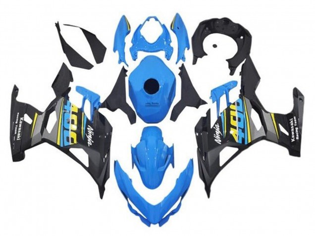 Carenados Moto Kawasaki Ninja 400 2018-2024 - Azul Negro Amarillo Gris