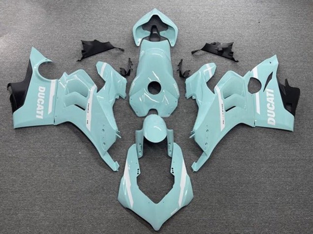 Carenados Moto Ducati Panigale V4 V4S 2020-2021 - Azul Claro Blanco