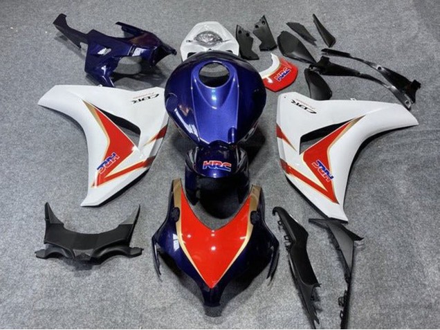 Carenados Moto Honda CBR1000RR 2008-2011 - Blanco Rojo Azul Oscuro Oro HRC