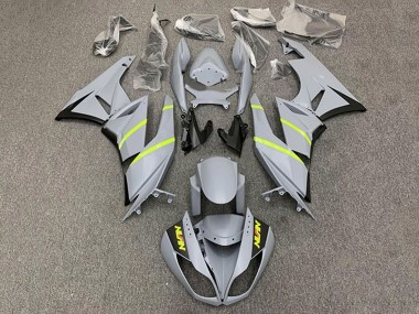 Carenados Moto Kawasaki ZX6R 2009-2012 - Gris Amarillo Raya