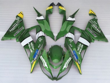 Carenados Moto Kawasaki ZX6R 2013-2018 - Verde Amarillo Azul Blanco