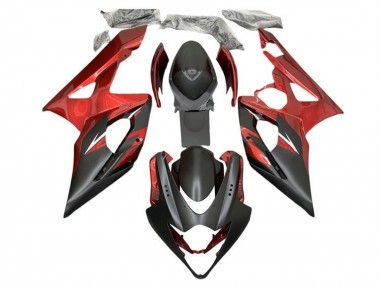 Carenados Moto Suzuki GSXR 1000 2005-2006 - Rojo Caramelo Negro Mate