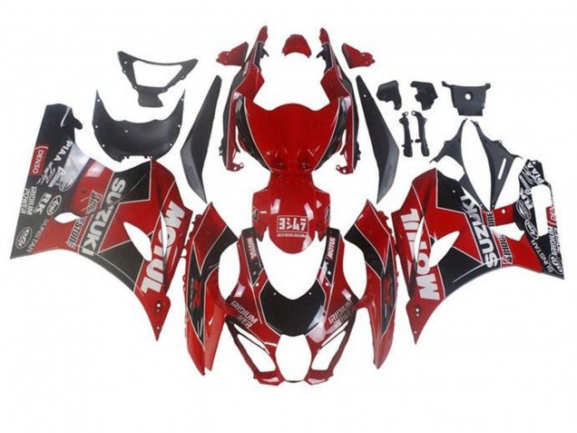 Carenados Moto Suzuki GSXR1000 2017-2024 - Rojo Blanco Negro Motul