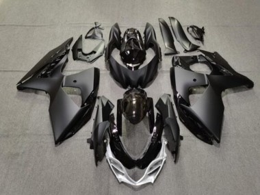 Carenados Moto Suzuki GSXR 1000 2009-2016 - Negro Mate Negro Brillante Plata