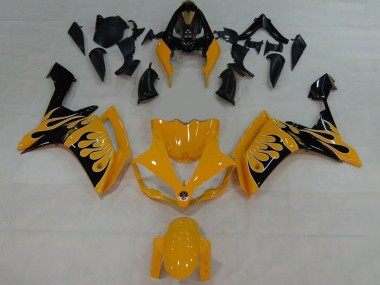 Carenados Moto Yamaha YZF 1000 R1 2007-2008 - Amarillo Negro Llama