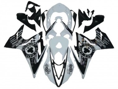 Carenados Moto Triumph Daytona 675 Triple 2013-2016 - Blanco Negro Brillante Cafe London