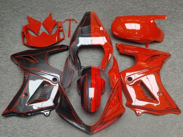 Carenados Moto Suzuki SV650 2003-2013 - Rojo Brillante FibraCarbono