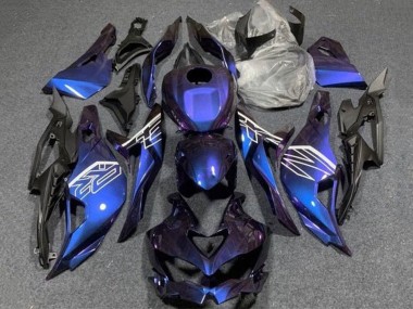 Carenados Moto Kawasaki ZX4R ZX-4RR 2019-2025 - Púrpura Azul Gradiente
