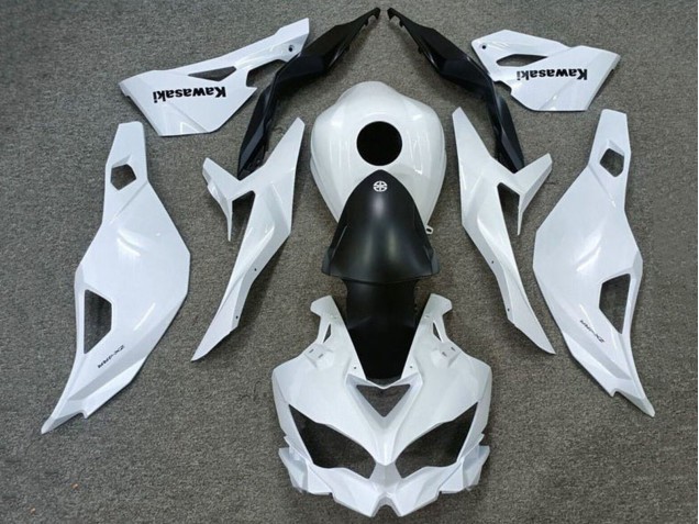 Carenados Moto Kawasaki ZX4R ZX-4RR 2019-2025 - Blanco Negro Mate