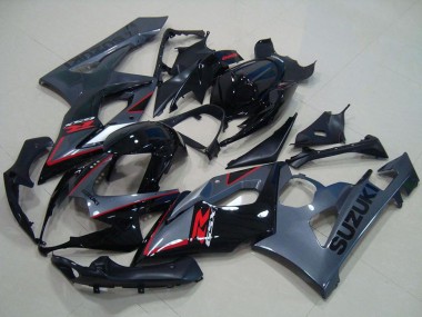 Carenados Moto Suzuki GSXR 1000 2005-2006 - Negro Brillante Negro Mate Rojo
