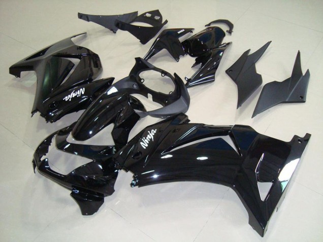 Carenados Moto Kawasaki ZX250R 2008-2012 - Negro Brillante Blanco Ninja