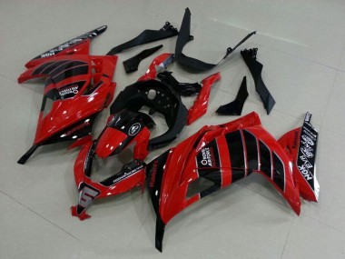 Carenados Moto Kawasaki ZX300R 2013-2018 - Rojo Negro Air Force