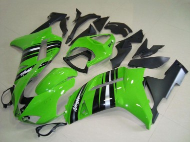 Carenados Moto Kawasaki ZX6R 2007-2008 - Verde Plata Raya