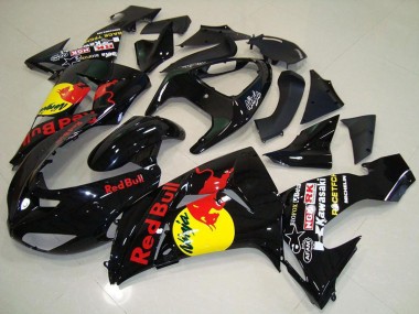 Carenados Moto Kawasaki ZX10R 2006-2007 - Negro Brillante Amarillo Rojo Bull