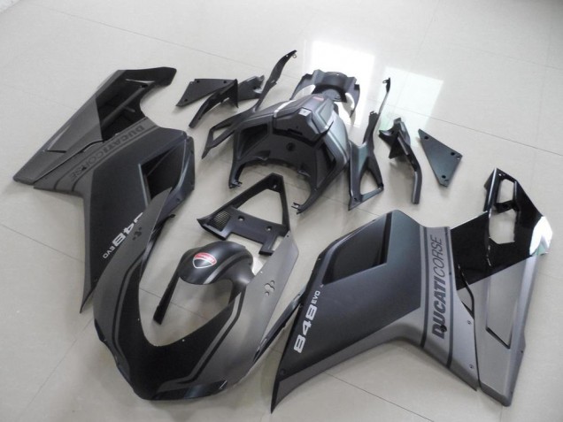 Carenados Moto Ducati 848 2007-2014 - Gris Negro Mate