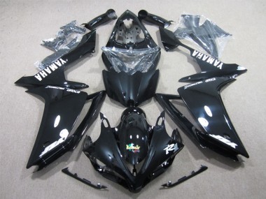 Carenados Moto Yamaha YZF R1 2007-2008 - Negro Brillante Blanco Calcomanía