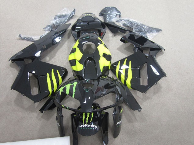 Carenados Moto Honda CBR600RR 2007-2008 - Negro Brillante Amarillo Verde Monstruo