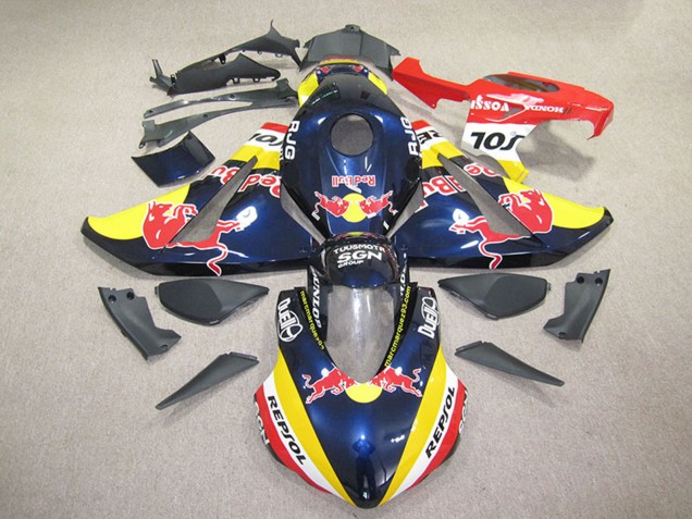 Carenados Moto Honda CBR1000RR 2008-2011 - Azul Oscuro Amarillo Rojo Repsol Rojo Bull