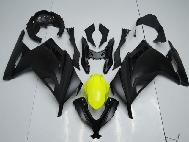 Carenados Moto Kawasaki ZX300R 2013-2018 - Negro Mate Amarillo