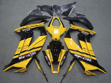 Carenados Moto Kawasaki ZX10R 2011-2015 - Amarillo Negro Brillante Delt Fin