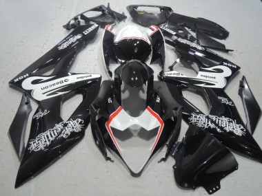 Carenados Moto Suzuki GSXR 1000 2005-2006 - Negro Brillante Blanco Rojo Faro
