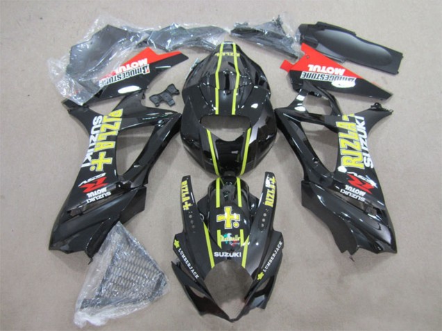 Carenados Moto Suzuki GSXR 1000 2007-2008 - Negro Brillante Amarillo Rojo Rizla