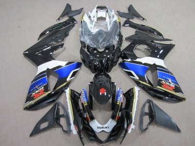 Carenados Moto Suzuki GSXR 1000 2009-2016 - Blanco Azul Negro Dark Dog