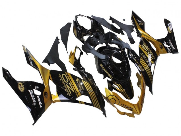 Carenados Moto Kawasaki EX400 2018-2024 - Oro Negro Brillante