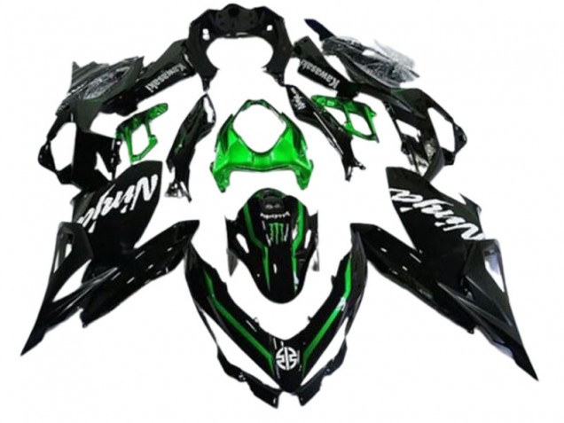 Carenados Moto Kawasaki EX400 2018-2024 - Negro Brillante Verde Monstruo